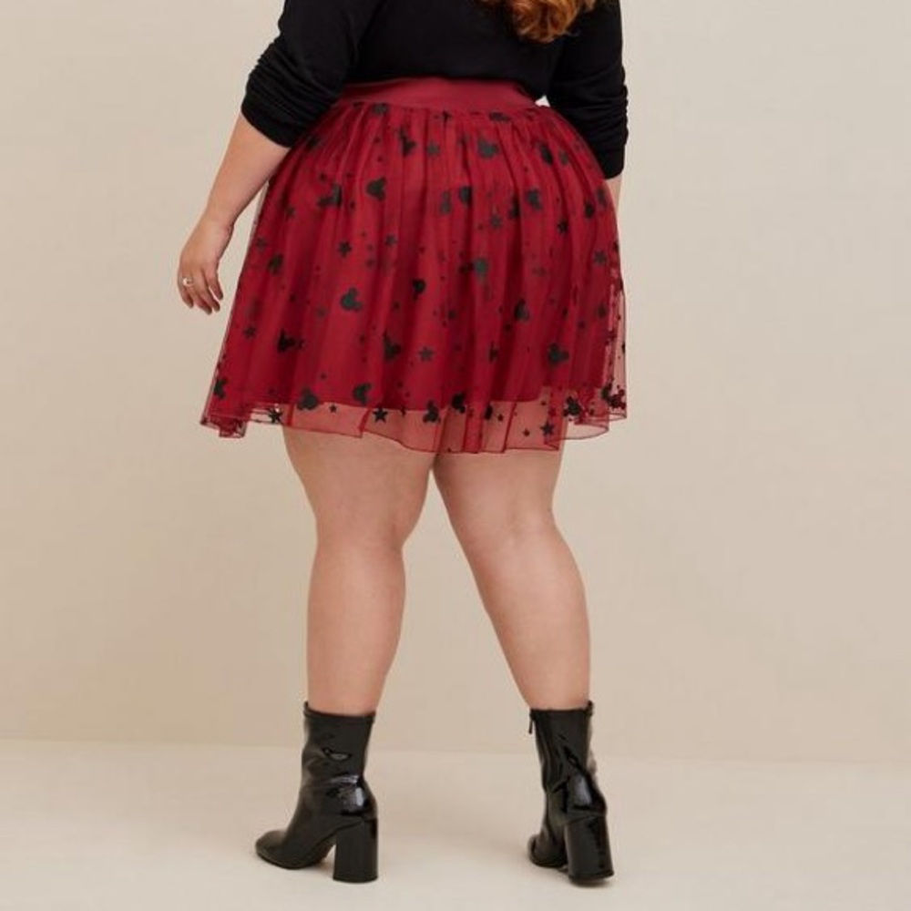 NWT Torrid Disney Mickey Polka Dot Mini Tulle Skater Skirt - Picture 3 of 13